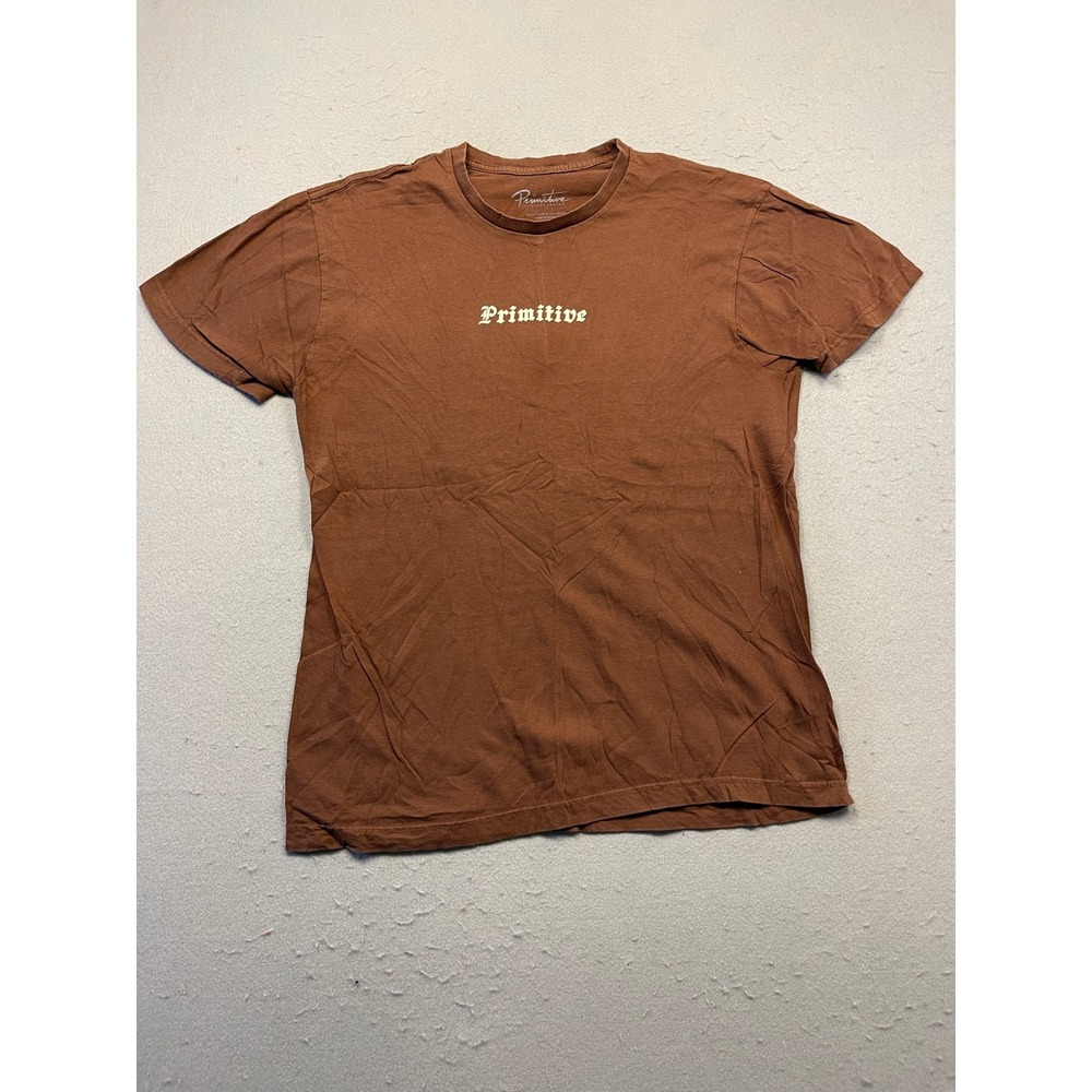 Primitive T-Shirt 100% Cotton Brown Rose Graphic Large Mens
